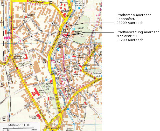 Stadtplan Auerbach